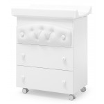 Cassettiera Fasciatoio Erbesi Soft Luce Bianco con Swarovski