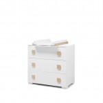 Commode Erbesi Evolution avec Rallonge pour Table à Langer Blanc Naturel 