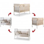 Set Pali Flippy Bianco (Lettino Trasformabile in Culla + 2 Materassi + Piumone Paracolpi)