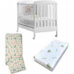 Kit Lettino Kiby Armonia Bianco + Completo Piumone Foppapedretti + Materasso Kiby