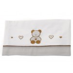 Lenzuoline per Lettino Fun Azzurra Design Bianco Tortora