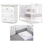 Set Baby Fashion Love Bianco Grigio