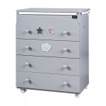 Cassettiera Fasciatoio Picci Smile Converse Grigio
