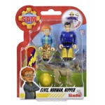 Simba Blister 02 Personnages Elvis, Norman avec chiot Nipper Fireman Sam line