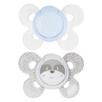 Chicco Physio Comfort Sucette Silicone 2pcs Blanc-Bleu Clair-Beige 0-6m