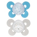 Chicco Physio Comfort Night Sucette en silicone 2pcs Bleu Clair Beige16-36m