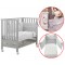 Ensemble de couette Cot Contact Light Blue Design Gris + Matelas + Blanc Gris