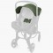 Set Cappotta + Spallacci Doona+ per Seggiolino Auto Desert Green