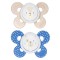 Chicco Physio Comfort Sucette Silicone 2pcs Beige Bleu 6-16m