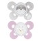 Chicco Physio Comfort Silicone Sucette 2pcs Beige Rose 0-6m