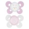 Chicco Physio Comfort Silicone Sucette 2pcs Rose Blanc 0-6m