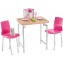 Accessori per Casetta Barbie Set Cuccioli con Tavolino e Sedie