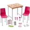 Accessori per Casetta Barbie Set Cuccioli con Tavolino e Sedie