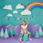 Valigia Cavalcabile Trunki Una Unicorno Verdino