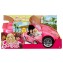 Barbie Voiture Cabriolet Rose Pour Poupée Décapotable Avec Deux Sièges Noirs Ceintures Et Rétroviseurs Argentés Jouet Pour Enfant