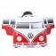 Auto Elettrica Rollplay Volkswagen Bus T2 12v Radiocomandato Rosso