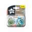 Tommee Tippee Set 2 Succhietti 0-6M Moda in Silicone Azzurro Cane