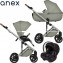 Trio Anex Eli Excite (Navicella,Telaio,Seduta Passeggino,Seggiolino Auto Cosmo e Adattatori per Gruppo 0+)