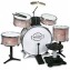 Batteria Metallizzata Bontempi 6 Elementi con Sgabello e Bacchette Beige