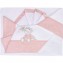Set Lenzuola Andy & Helen per Carrozzina Ricamato 3 pz Rosa