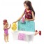 Bambola Barbie Babysitter con Vasca da Bagno