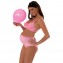 Reggiseno Dominam Pharm in tulle elastico Pois Rosa - Misura 6