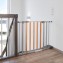 Barrière de sécurité Hauck Wood Lock 2 en métal argenté et bois + rallonge de 96 à 101 cm