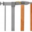 Barrière de sécurité Hauck Wood Lock 2 en métal argenté et bois + rallonge de 96 à 101 cm