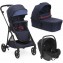 Trio Chicco Seety Oxford Blue con Seggiolino Kory Essential i-Size Black