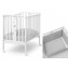 Lettino Erbesi Mini Stelline Bianco Grigio + Completo Tessile