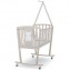 Culla Azzurra Design Funky Avana con Decoro Bianco