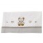 Lenzuoline per Lettino Fun Azzurra Design Bianco Tortora