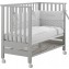 Ensemble de couette Cot Contact Light Blue Design Gris + Matelas + Blanc Gris