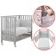 Ensemble de couette Cot Contact Light Blue Design Gris + Matelas + Blanc Gris