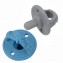 Succhietti in Silicone Nuby 0m+ 2pz Blu e Grigio