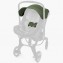 Set Cappotta + Spallacci Doona+ per Seggiolino Auto Desert Green