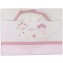 Set Lenzuola Andy & Helen per Maxi Culla Ricamato D43 3 pz Rosa
