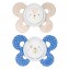 Chicco Physio Comfort Sucette Silicone 2pcs Beige Bleu 6-16m