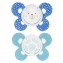  Chicco Physio Comfort Sucette en Silicone 2pcs Bleu Clair et Bleu 6-16m