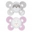 Chicco Physio Comfort Silicone Sucette 2pcs Beige Rose 0-6m