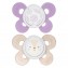 Chicco Physio Comfort Silicone Sucette 2pcs Lilas Beige 6-16m