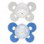 Chicco Physio Comfort Night Sucette en Silicone 2pcs Beige Bleu 16-36m