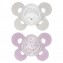 Sucette Chicco Physio Comfort Nuit Silicone 2pcs Beige Lilas 16-36m