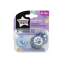 Tommee Tippee Set 02 Succhietti Anytime 18-36M Silicone Ortodontica Panda & Impronta Azzurro Blu